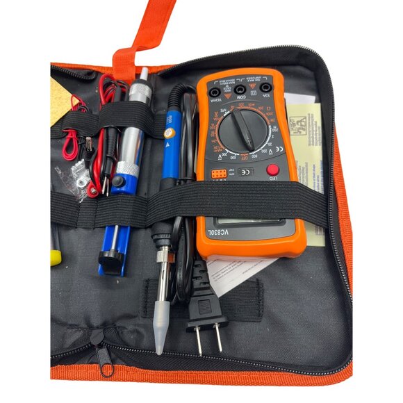 Electronics Repair Kit W/ Multimeter Soldering Tools & Accessories Portable Case - Picture 2 of 4